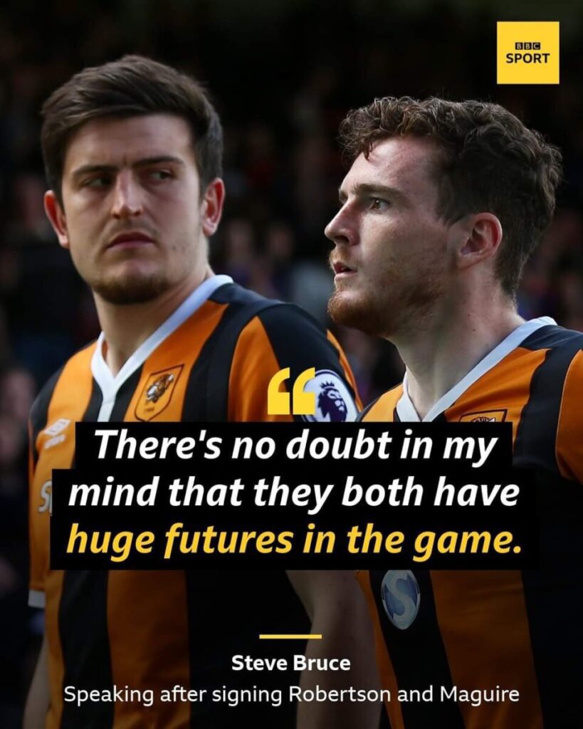 Hull City Umbro Kit Worn by Maguire and Robertson Harry Maguire and Andy Robertson in Hull City kits designed by J Mitchell at Umbro.