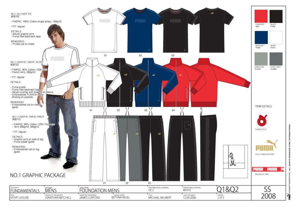 puma-mens-graphic-sportswear-design-ss2008 Puma men’s sportswear CADs featuring graphic tees, joggers, and zip jackets from SS2008