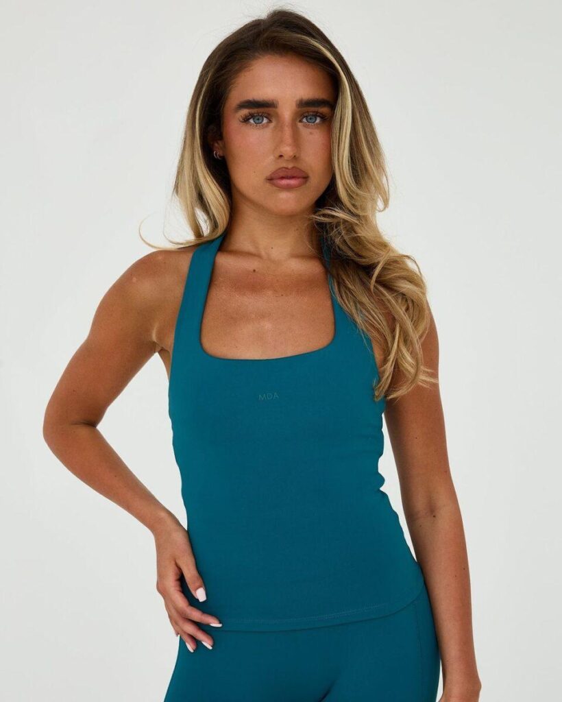 moda-active-forest-halter-top Forest halter top by Moda Active – seamless fitted design