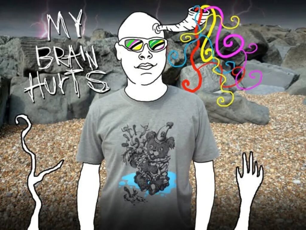 Sloth fashion brand launch t-shirt featuring surreal artwork by Anil Mistry