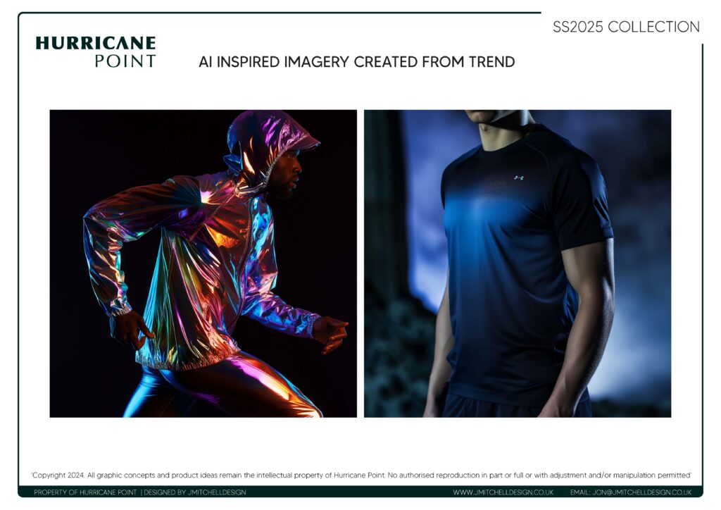 AI Visual Concept – Futuristic Sportswear Textures